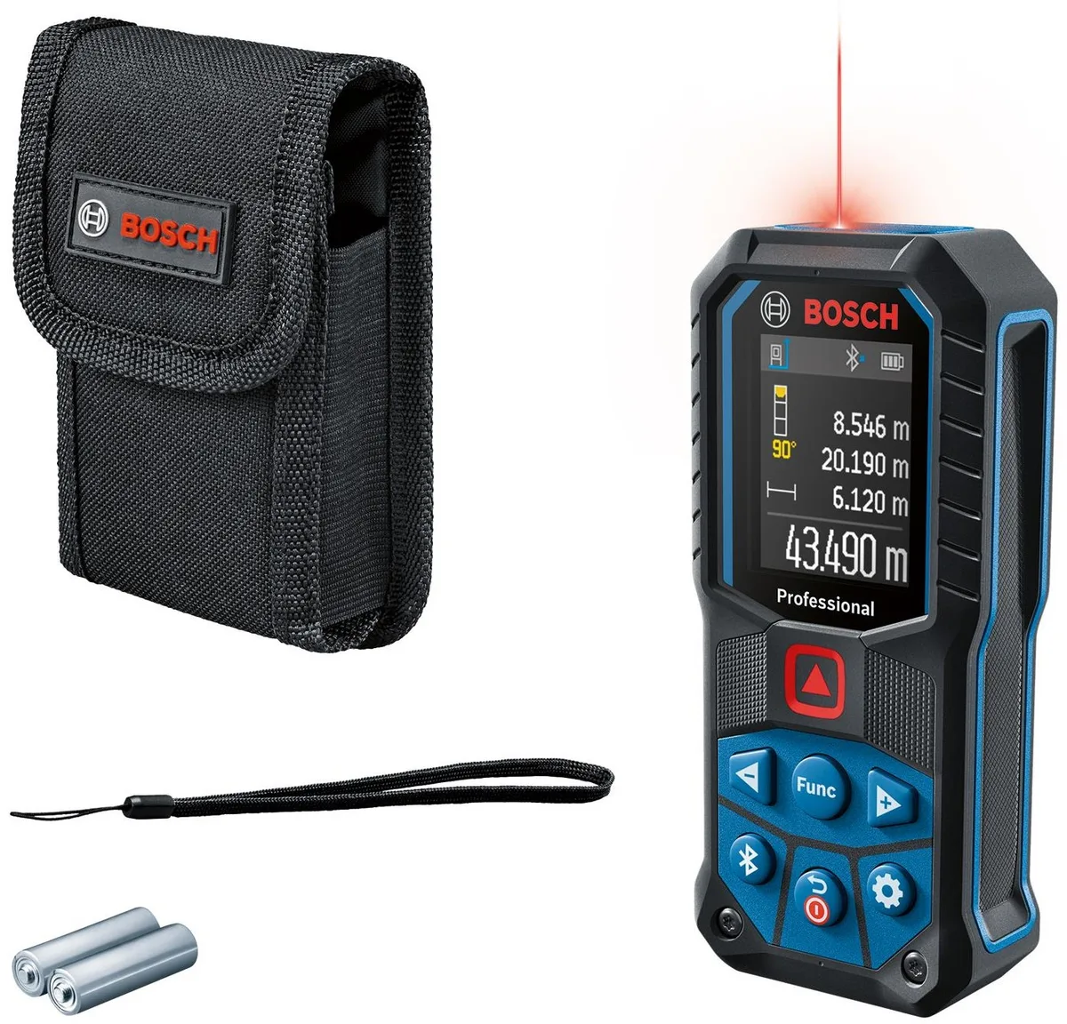 Лазерний далекомір Bosch Professional GLM 50-27 C, 0.05-50м, точність ±1.5мм, захист IP65, вага 0.2кг.