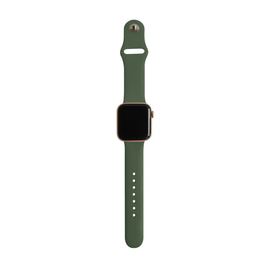 Ремешок Apple силиконовый 42-44 мм S/M зеленый