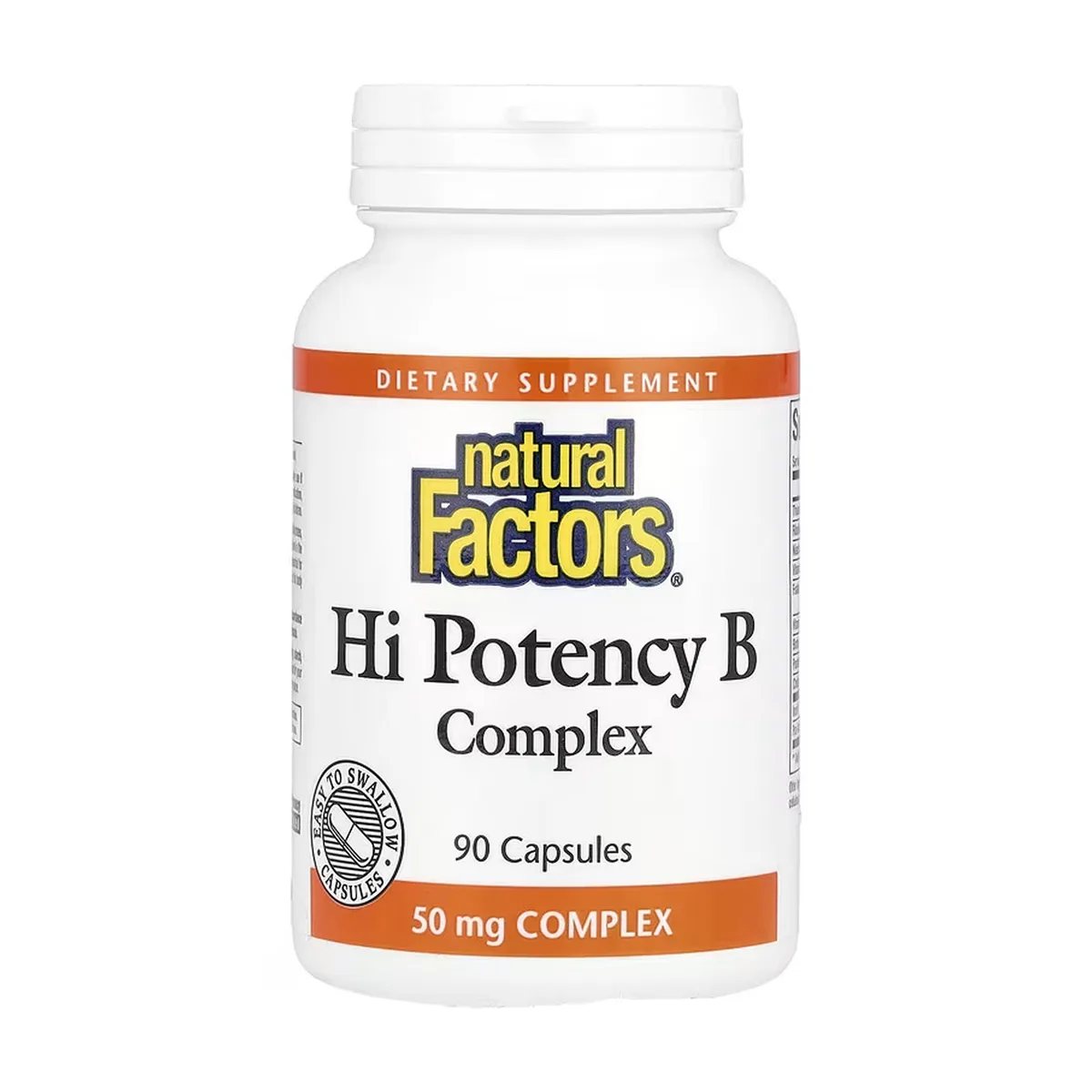 Hi Potency B Complex Natural Factors капсули 50 мг 90 шт