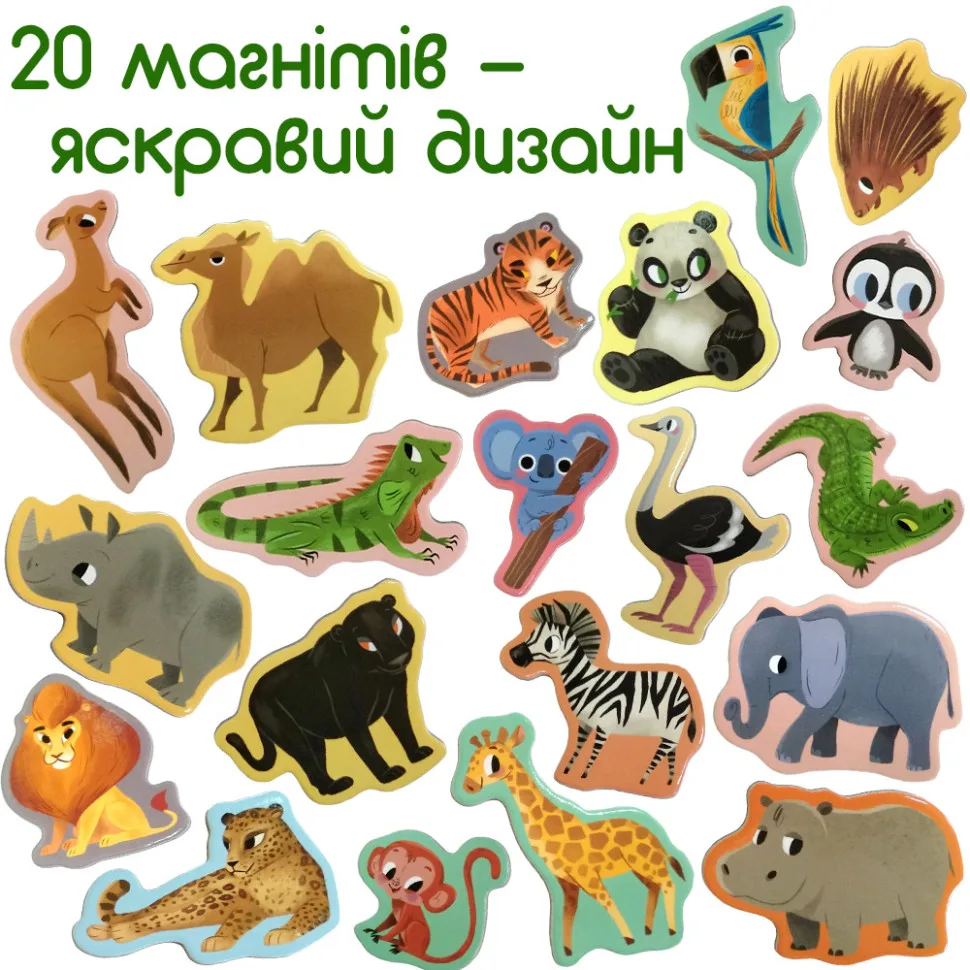 Набір магнітів Magdum 20 шт Пластик 12х17х3,7 см Багатоколірний
