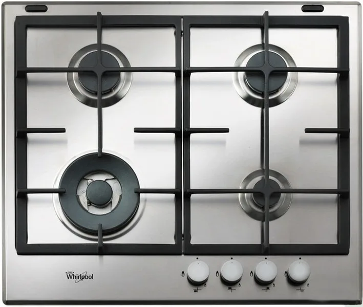 Варильна поверхня Whirlpool газова 60 см чавун нержавіюча сталь