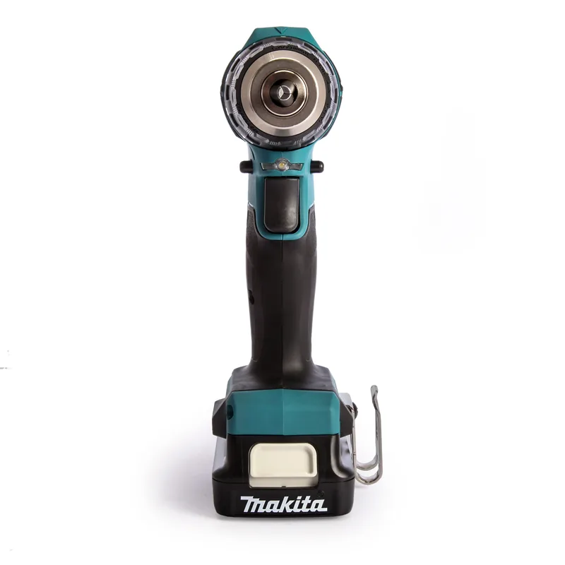 Акумуляторний шуруповерт-дриль Makita DF332DWYE 10.8В, 2х1.5А·год, 21·35Нм, 0-450·0-1500об/хв, у комплекті з кейсом, вага 0.86кг.