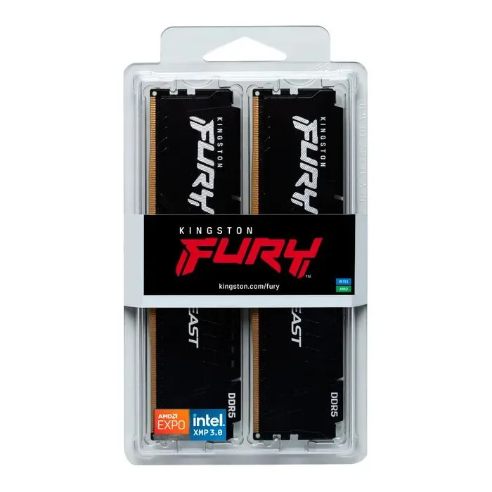 Пам'ять ПК Kingston DDR5 128GB KIT (64GBx2) 5600 FURY Beast