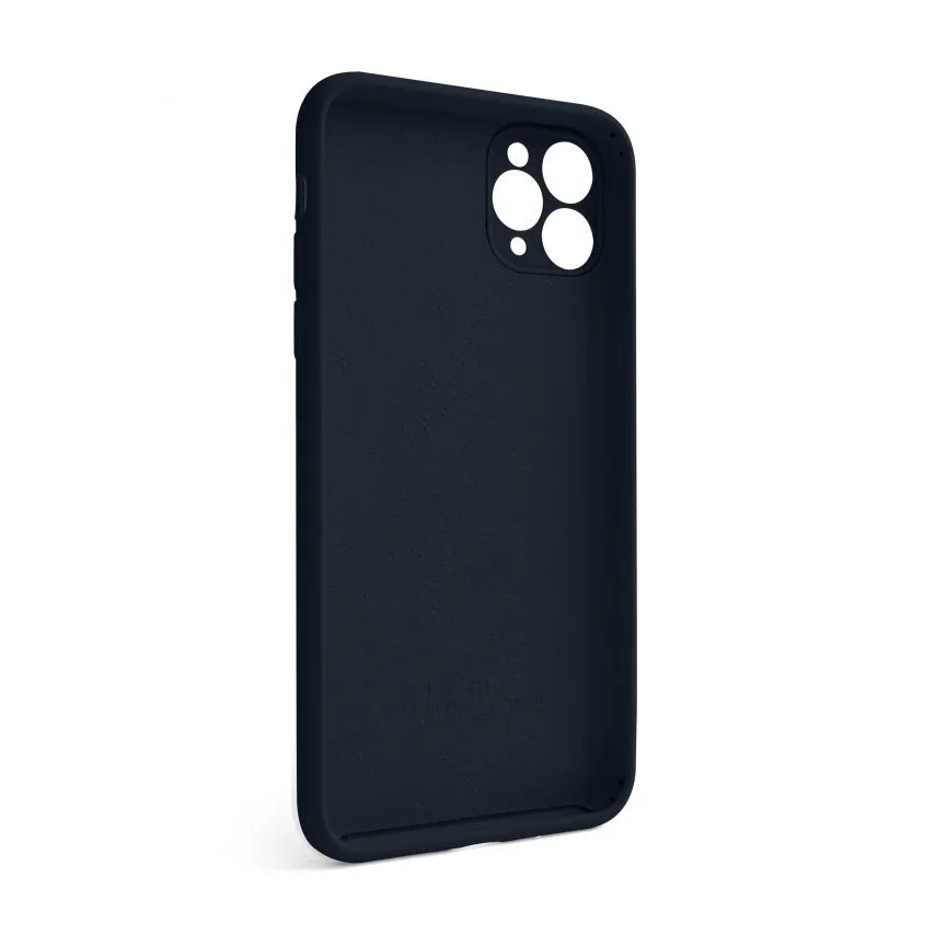 Чохол силіконовий для Apple iPhone 11 Pro Max  синій закрита камера