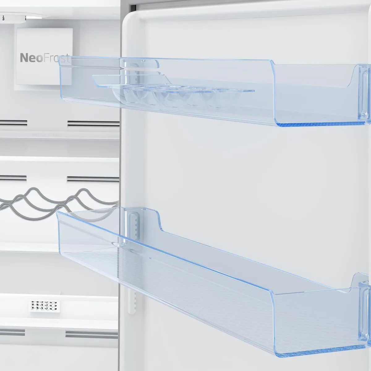 Холодильник Beko з нижнім морозильником 324 л No Frost для сім'ї з нержавіючої сталі морозильник 2дв.