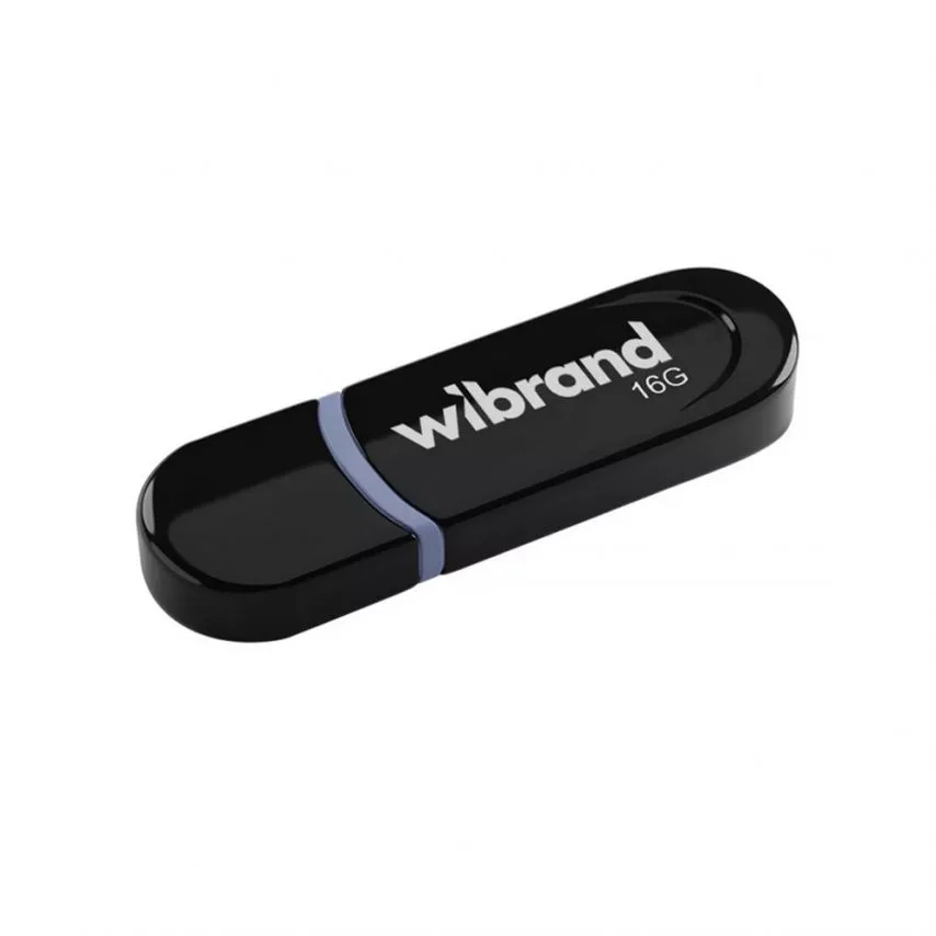 Флеш-пам'ять USB Wibrand 16Гб пластиковий чорний