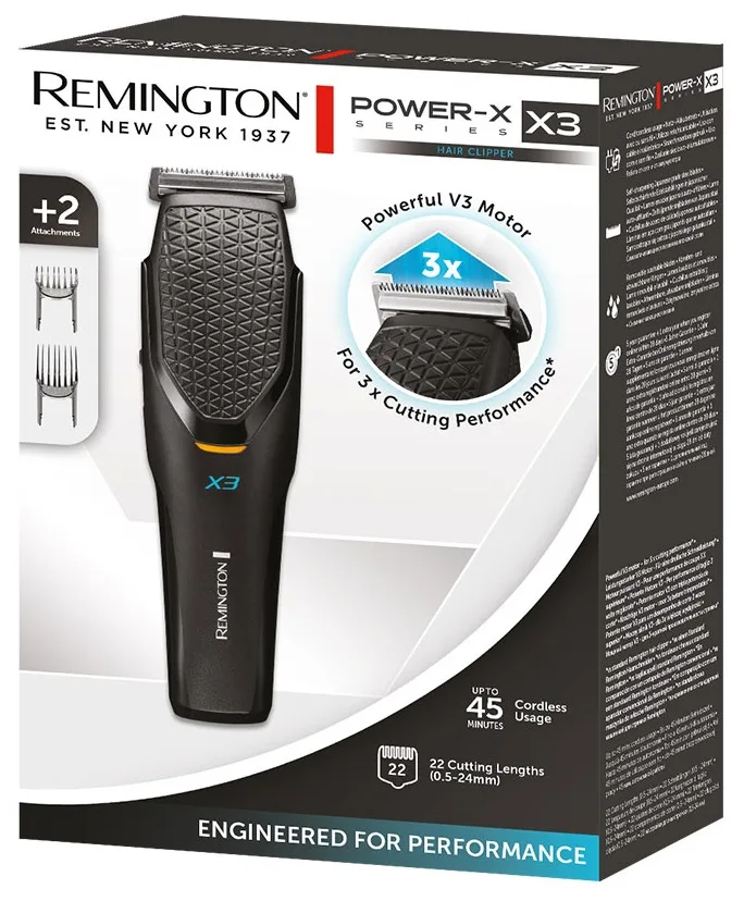 Машинка для стрижки Remington Нержавеющая сталь 3-24 мм Черная