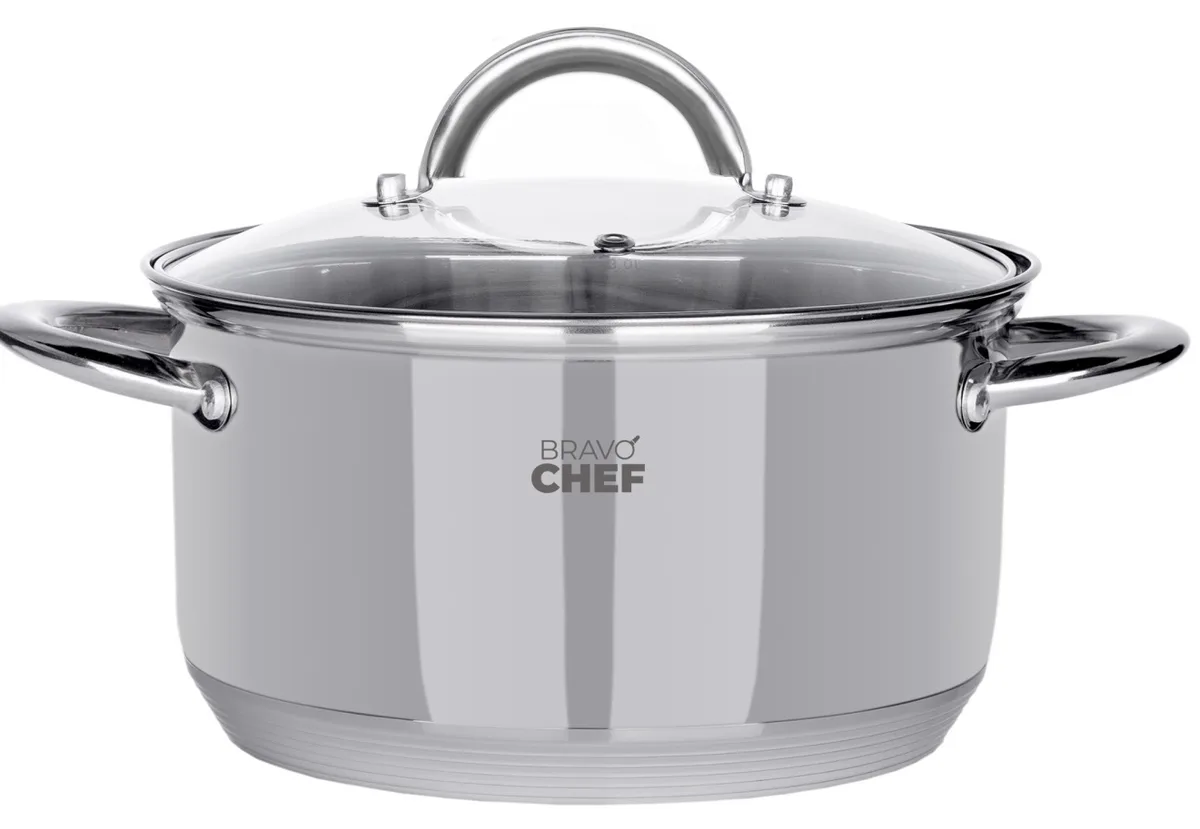 Каструля Bravo Chef нержавіюча сталь 18 см 2.6 л з кришкою