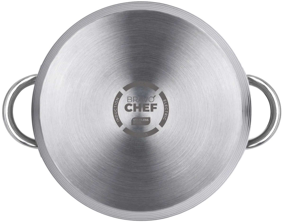 Каструля Bravo Chef нержавіюча сталь 18 см 2.6 л з кришкою