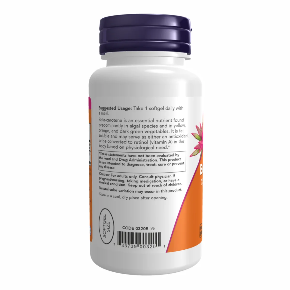 Бета-каротин Now Foods 25000 МЕ 90 капсул