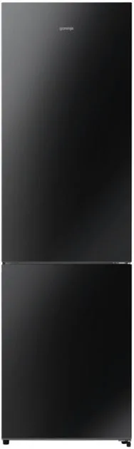 Холодильник Gorenje з нижньою морозильною камерою 238л чорний NoFrost для зберігання продуктів морозильник