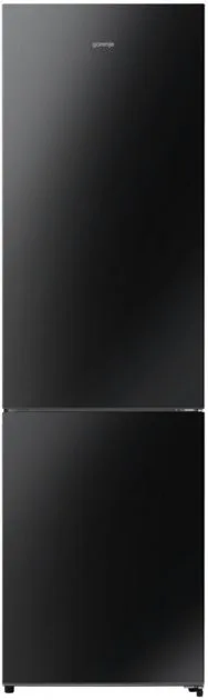 Холодильник Gorenje з нижньою морозильною камерою 238л чорний NoFrost для зберігання продуктів морозильник