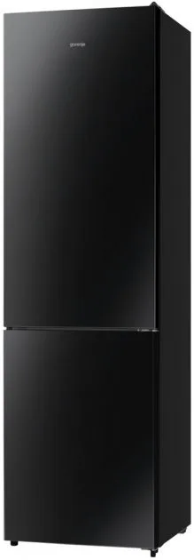 Холодильник Gorenje з нижньою морозильною камерою 238л чорний NoFrost для зберігання продуктів морозильник