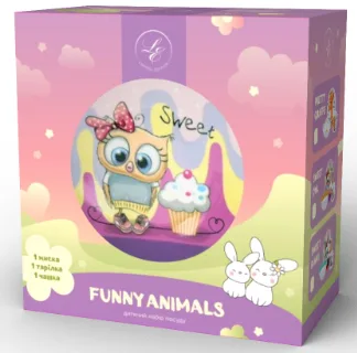 Дитячий набір Sweet Owl порцеляна 3 предмета 230 мл 18 см 15 см