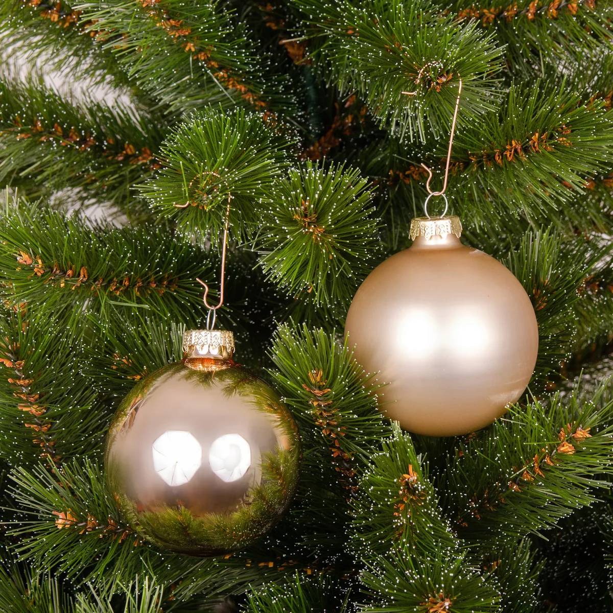 Ялинкові кулі Mica Decorations скляні 6 см золоті 10 шт