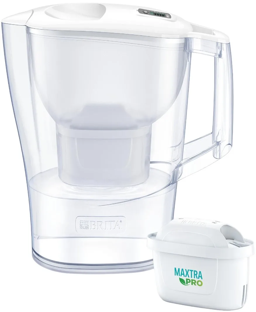Фільтруючий глечик Brita Aluna Memo MXPro 2.4л (1.4л очищеної води) з білими фільтр-картриджами (3 шт)