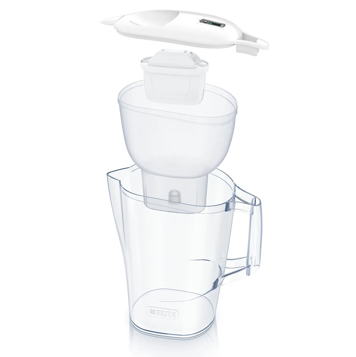 Фільтруючий глечик Brita Aluna Memo MXPro 2.4л (1.4л очищеної води) з білими фільтр-картриджами (3 шт)