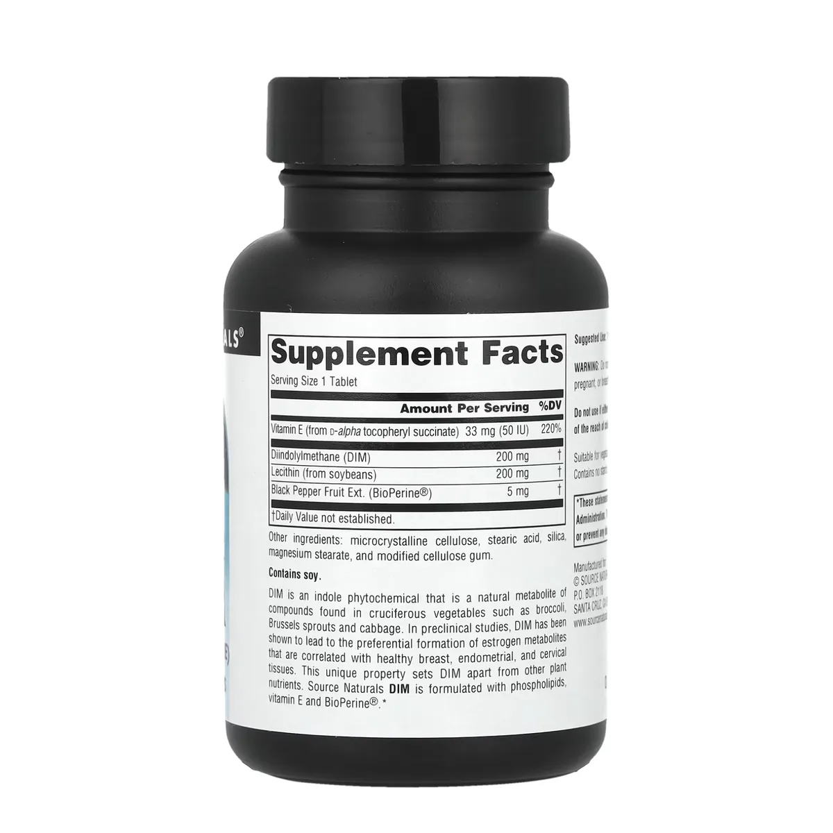 Дииндолилметан Source Naturals 200 мг 30 табл Вегетарианский