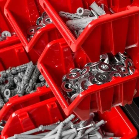 Настінна панель Kistenberg пластикова 78х78 см 36 контейнерів червоних