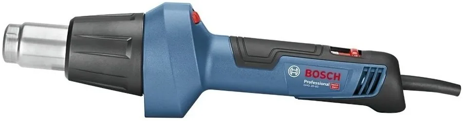 Фен для будівництва Bosch Professional GHG 20-60, 2000 Вт, температурний діапазон 50-630°C, потік повітря 150-500 л/хв, вага 0,89