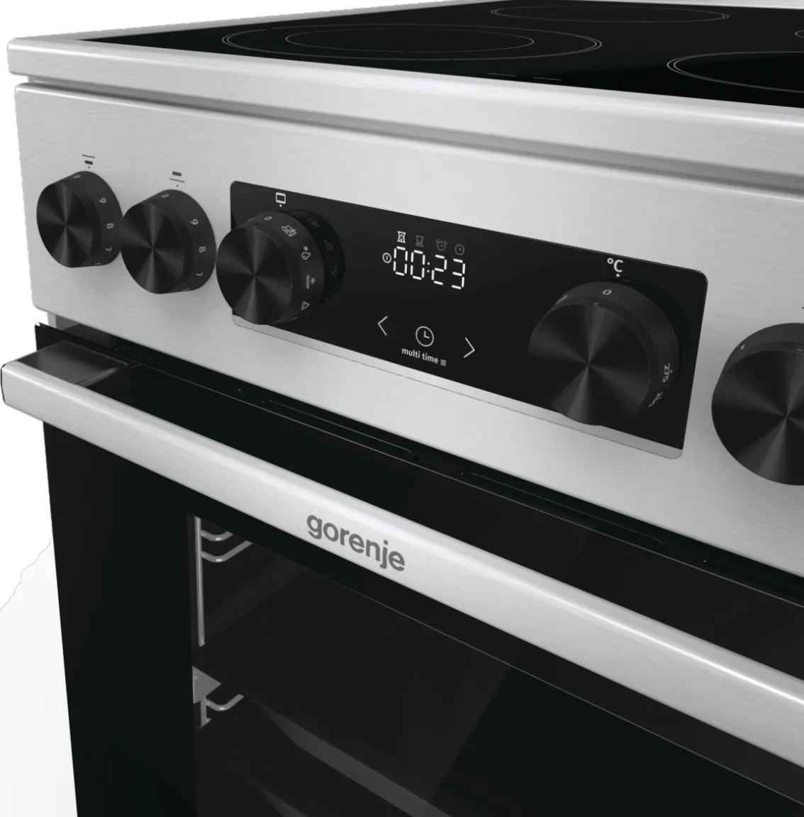 Плита Gorenje електрична склокерамічна 70л 50х60 см нержавіюча сталь