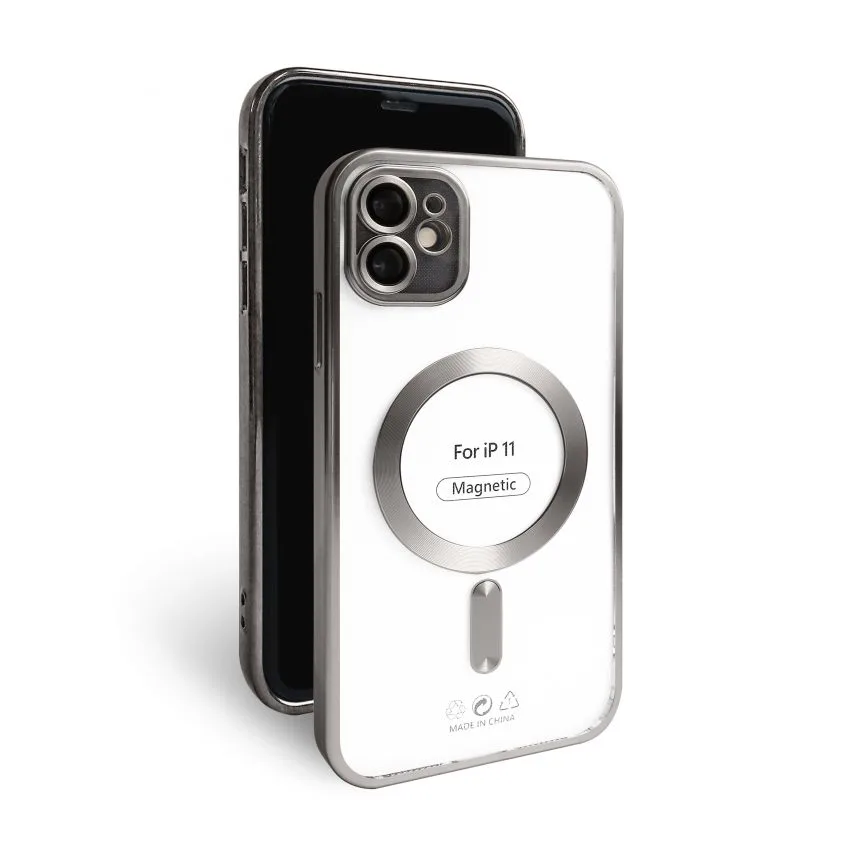 Чохол MagSafe для iPhone 11 матовий сірий силікон пластик