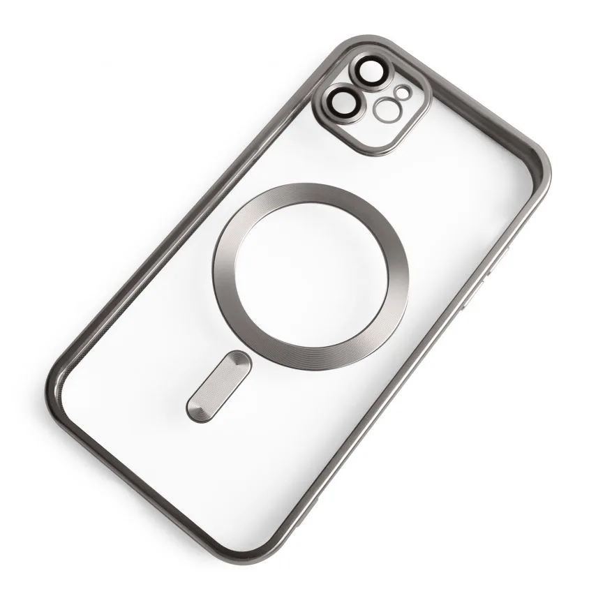 Чохол MagSafe для iPhone 11 матовий сірий силікон пластик