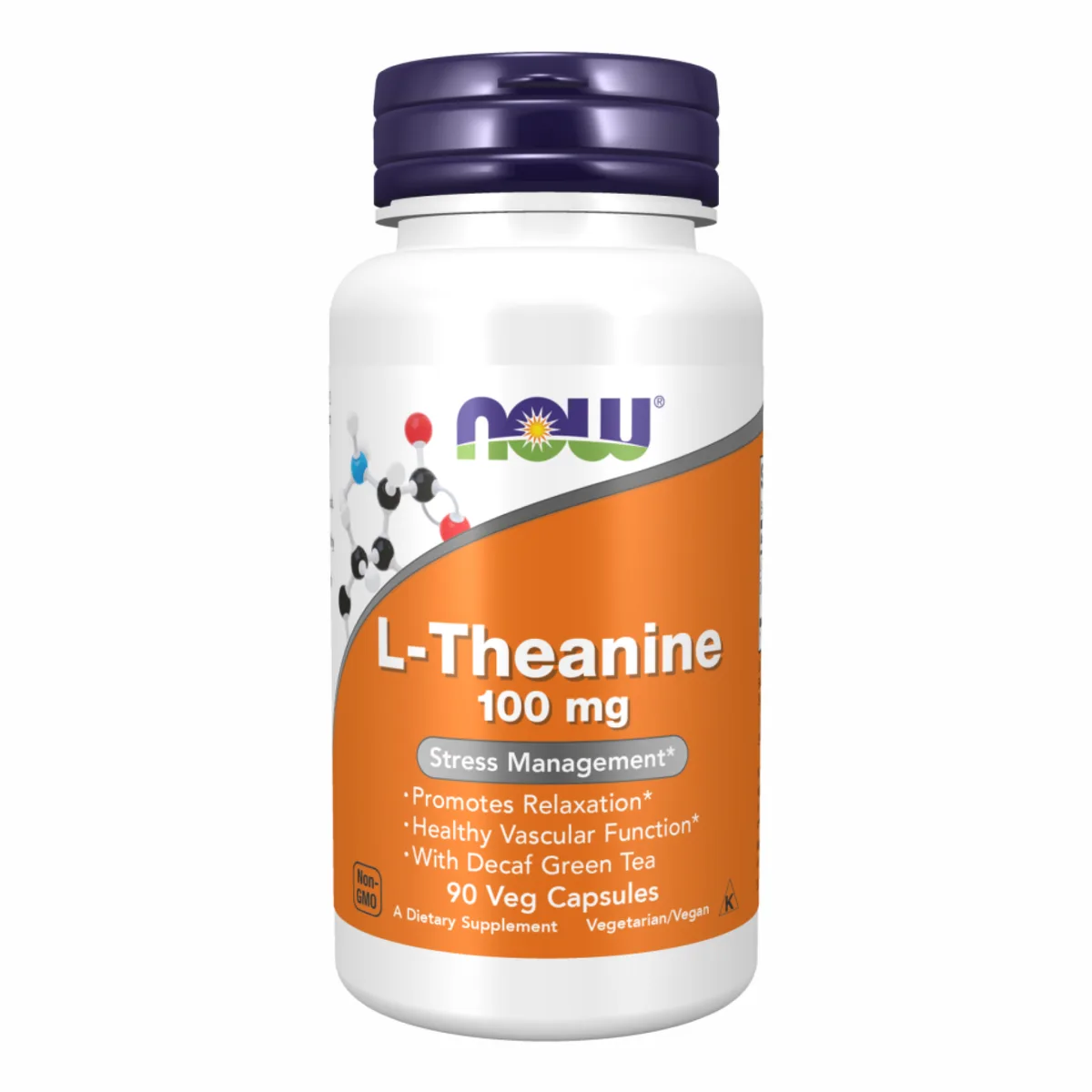 L-Theanine 100мг Now Foods капсули 90 шт для спокою та концентрації
