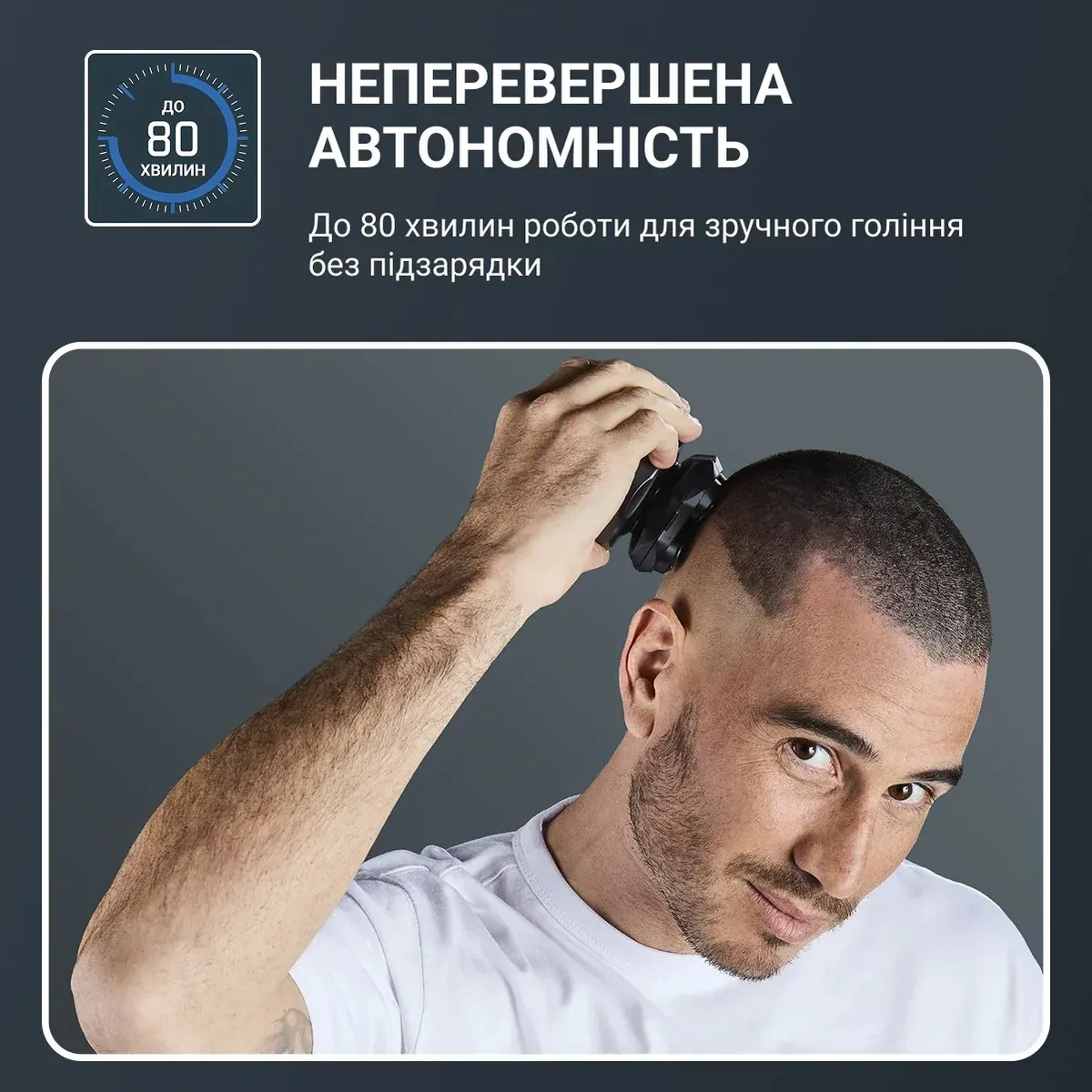 Электробритва Rowenta роторная 5 головок Li-Ion черная синяя Wet & Dry