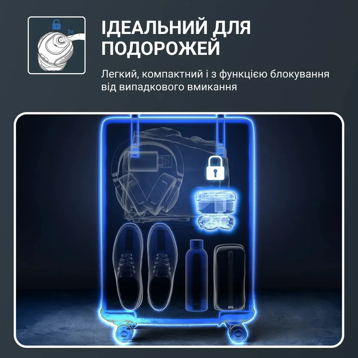 Электробритва Rowenta роторная 5 головок Li-Ion черная синяя Wet & Dry