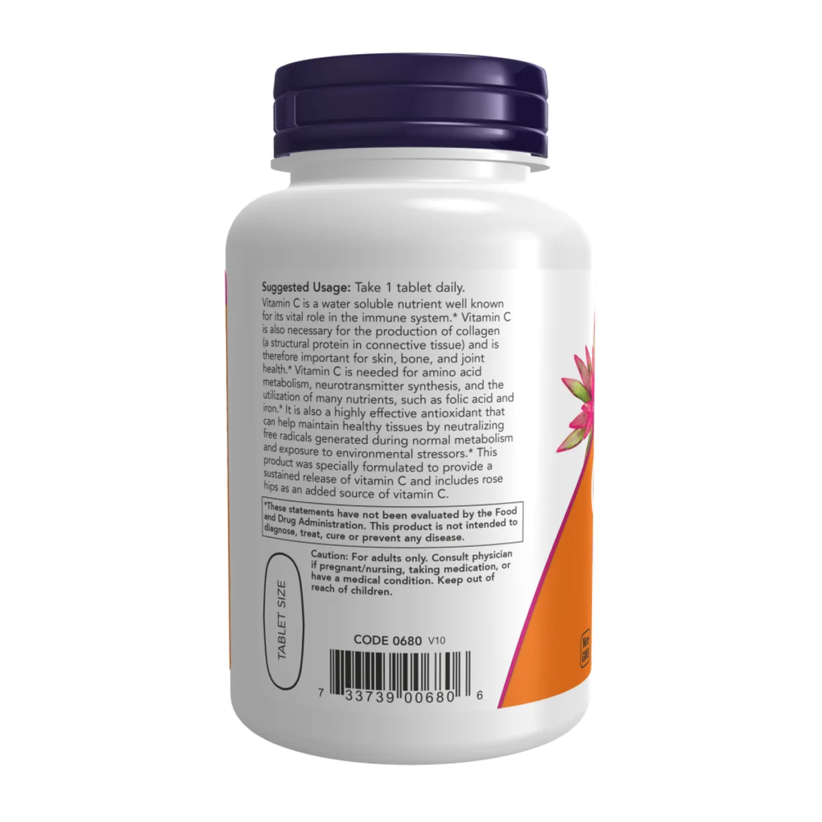 Now Foods Вітамін C 1000 мг 100 таблеток Вегетаріанський з шипшиною