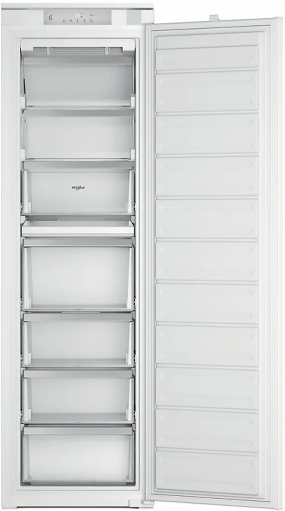 Вбудована морозильна камера Whirlpool, 177x54x54.5 см, 209 л, клас енергоефективності А++, No Frost, інверторний компресор, білий.