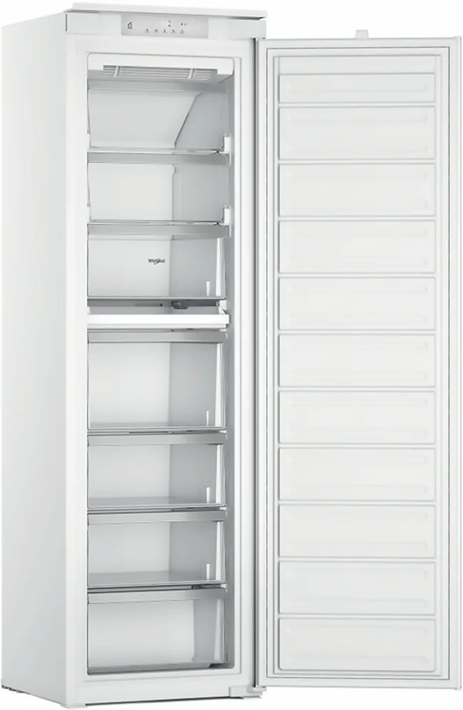 Вбудована морозильна камера Whirlpool, 177x54x54.5 см, 209 л, клас енергоефективності А++, No Frost, інверторний компресор, білий.