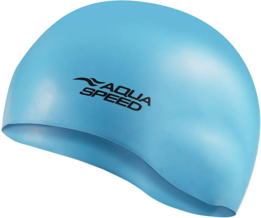 Шапка для плавання AQUA SPEED силікон OSFM блакитна