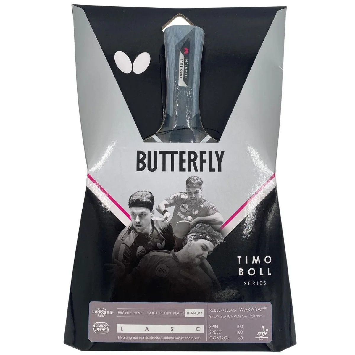 Ракетка для настільного тенісу Butterfly карбон 165 г 2 мм