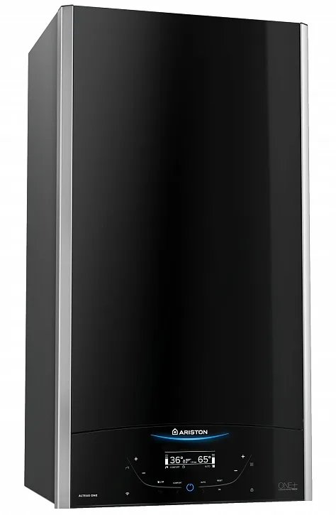 Газовий котел Ariston ALTEAS ONE+ NET 24, конденсаційний, двоконтурний, 24 кВт, з Wi-Fi підключенням.