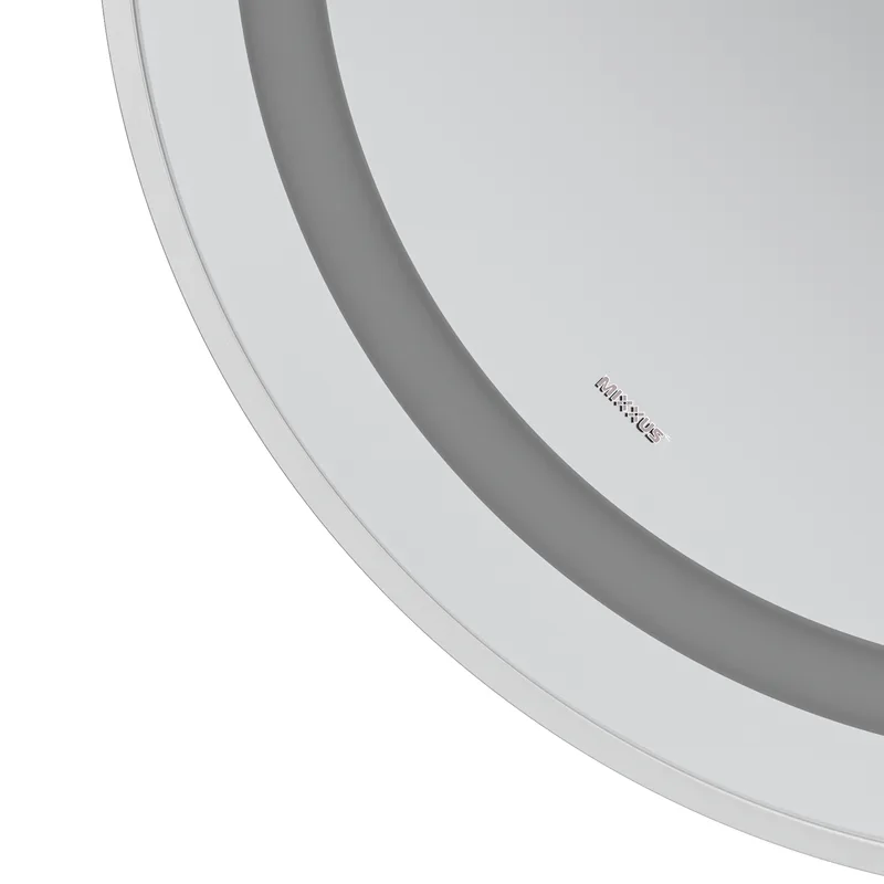 Дзеркало настінне LED з димером ELLIPSE 80x70 см Біле Безмідне скло
