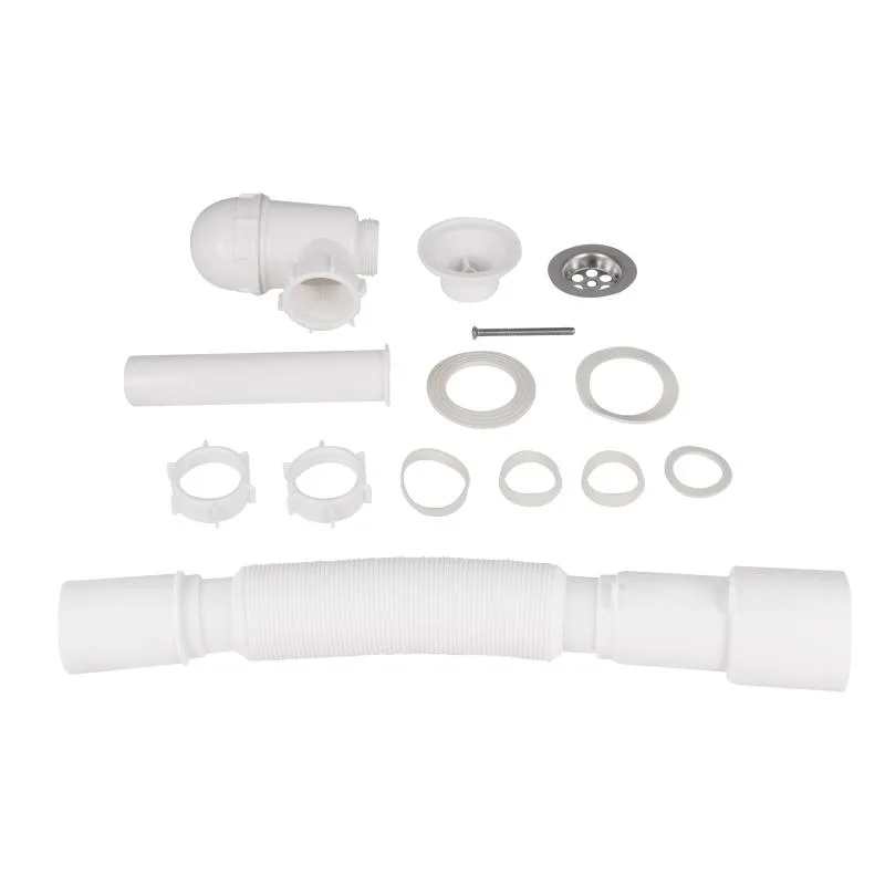 Сифон колбовий Lidz LU06 285х80х480 мм пластик Білий