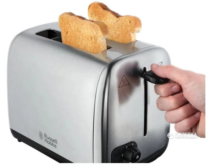 Тостер Russell Hobbs Нержавіюча сталь 20,6х28,8х17 см Сріблястий