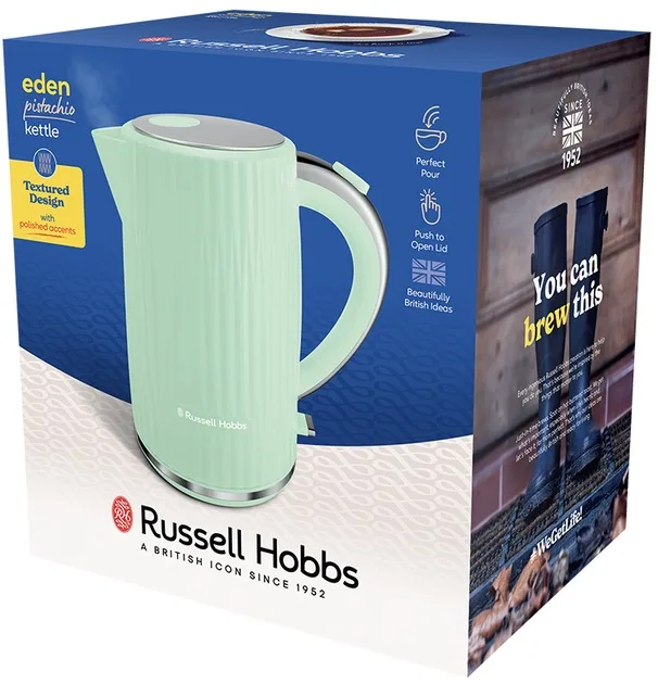 Електрочайник Russell Hobbs пластик 1,7 л фісташковий 2000 Вт
