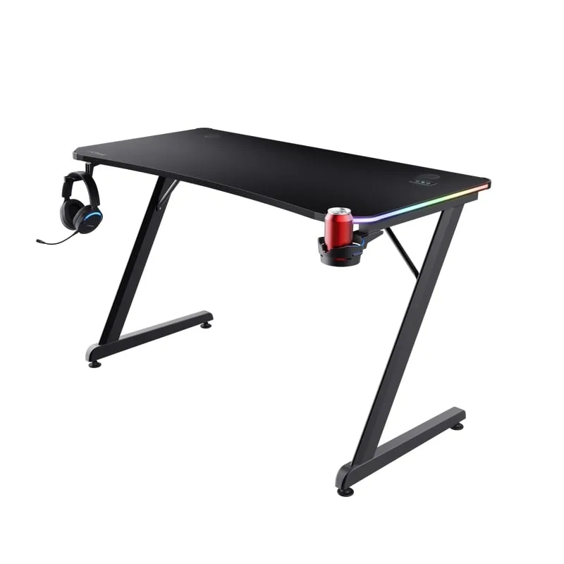 Стіл Trust GXT 709W LUMINUS, (120х74см), RGB, чорний