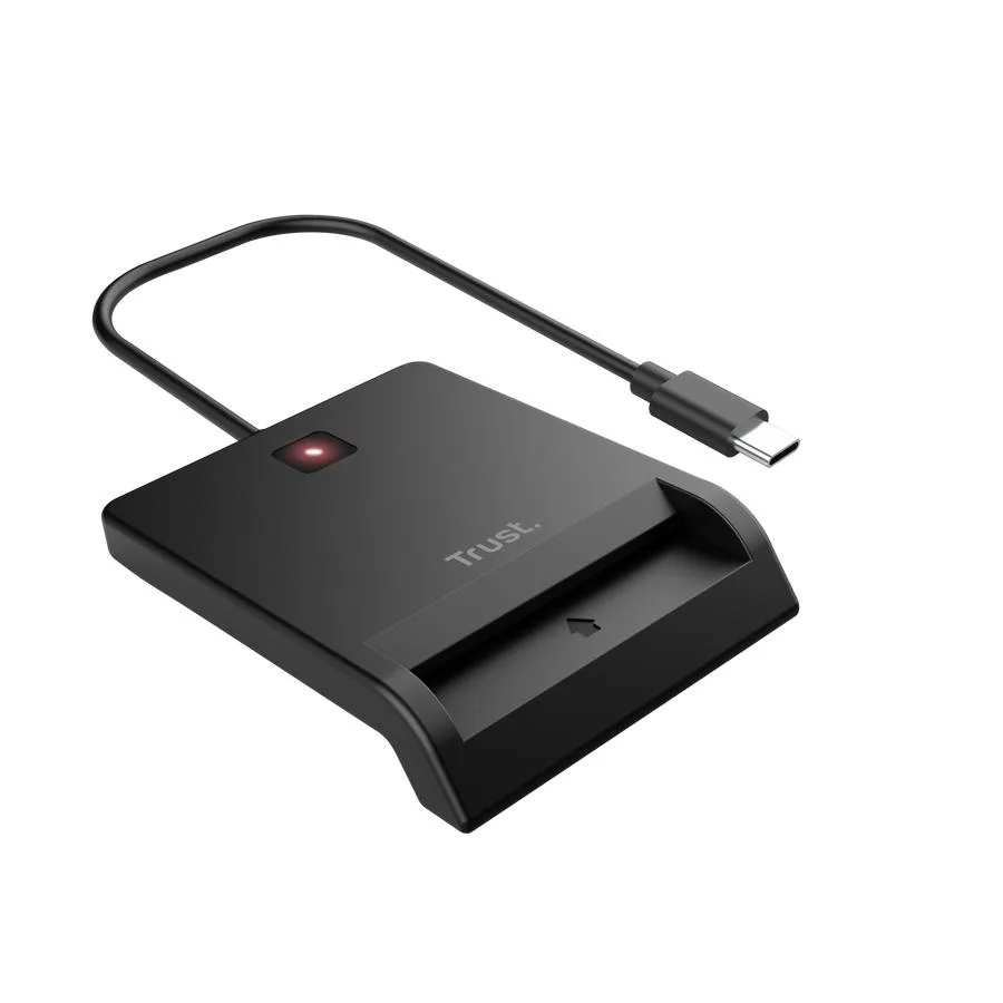 Кардридер Trust USB-C чорний для смарт-карток 100 см