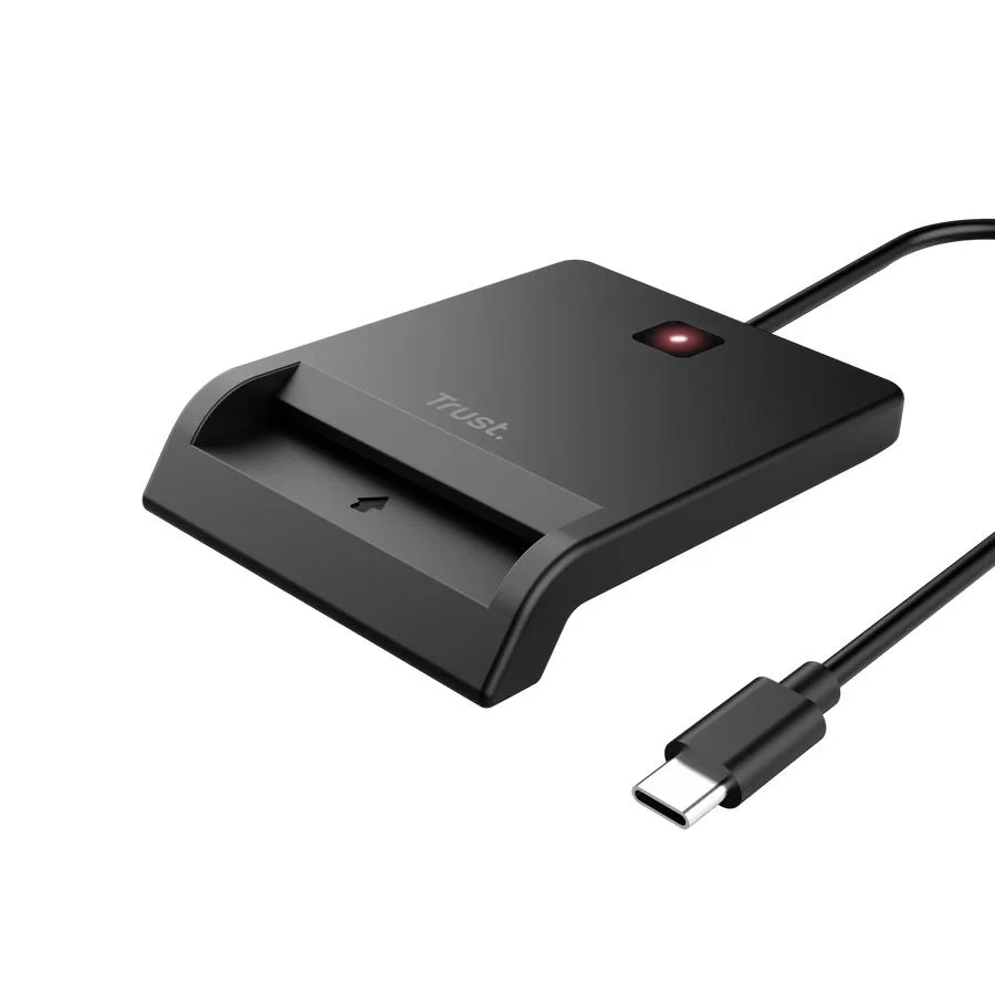 Кардридер Trust USB-C чорний для смарт-карток 100 см