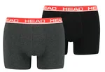 Трусы-боксеры Head хлопок M серый красный 2 шт