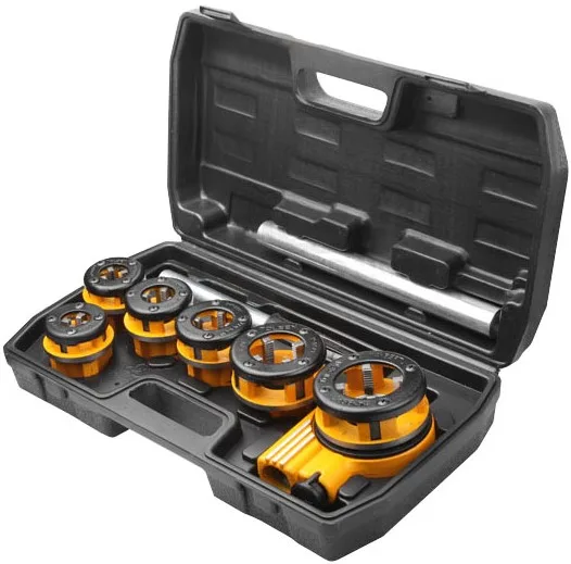 Набір плашок і мітчиків Tolsen Профі, 1/4", 3/8", 1/2", 3/4", 1", 5/4", 9 одиниць.