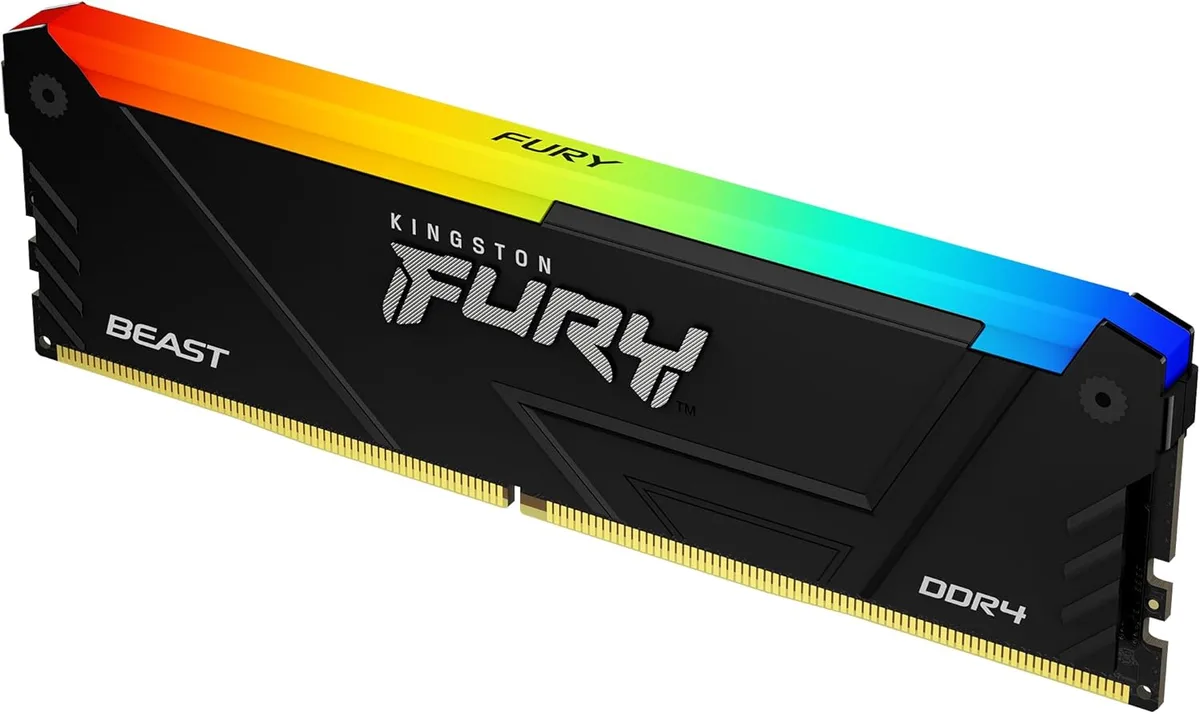Пам'ять ПК Kingston DDR4 8GB 3200MHz RGB чорна KF432C16BB2A/8WP