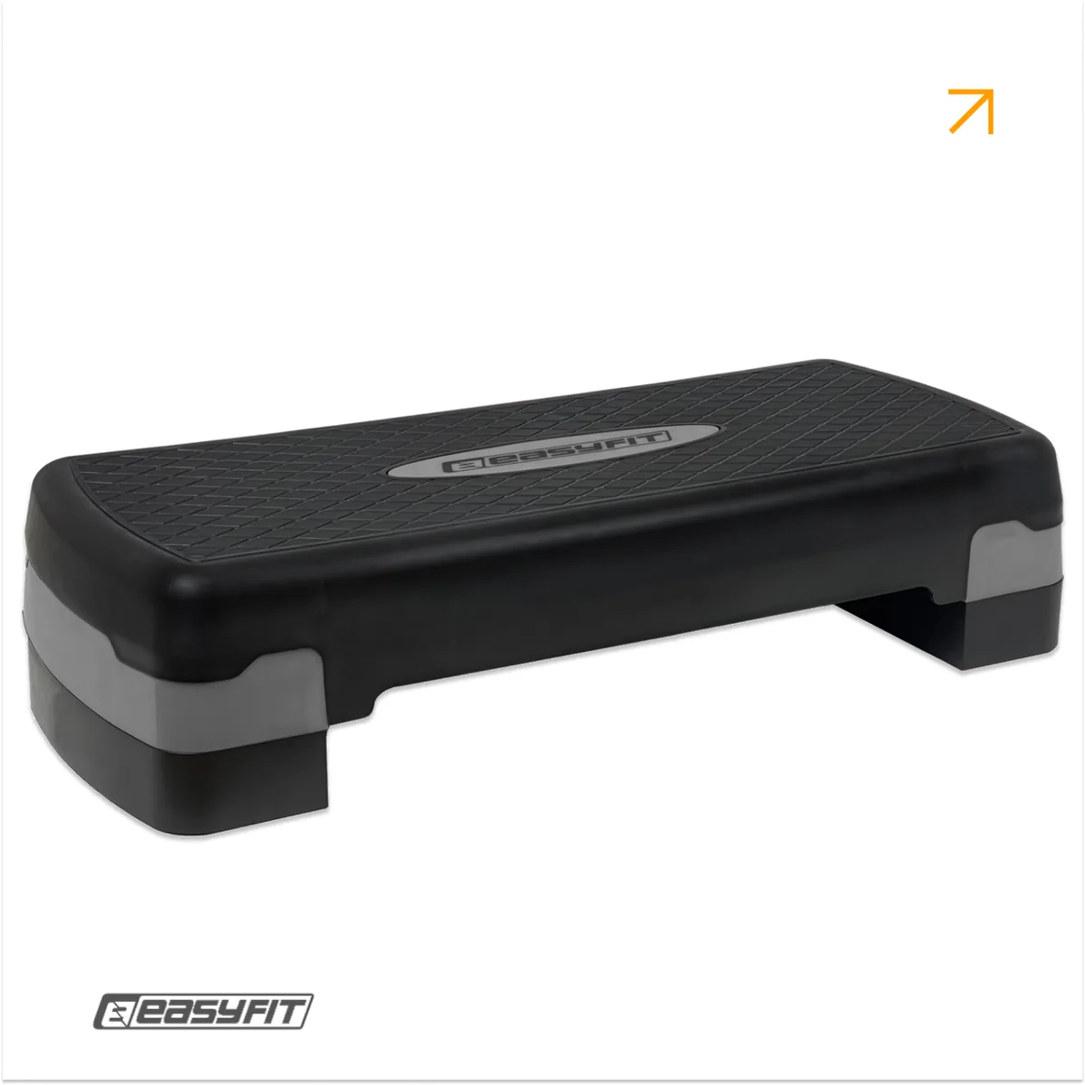 Степ-платформа EasyFit пластик 68х28 см сірий 10-15 см