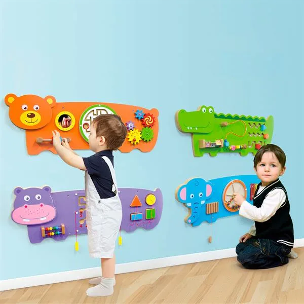 Бізіборд Viga Toys дерев'яний 91х32х4,6 см блакитний