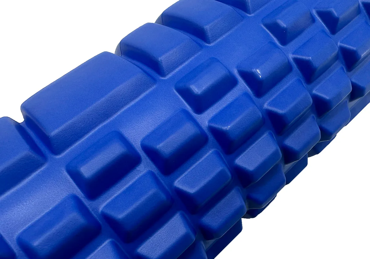 Масажний ролик EasyFit EVA 33 см Синій 3D поверхня
