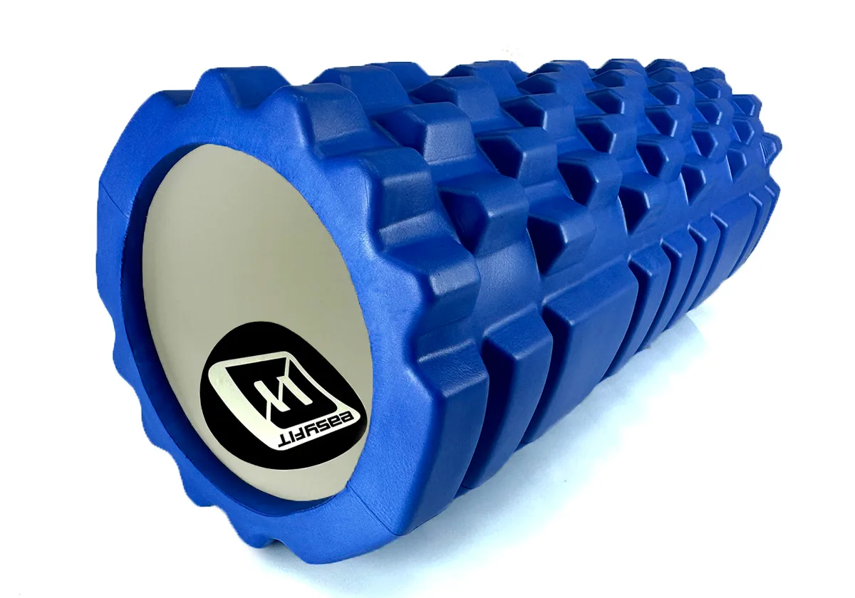 Масажний ролик EasyFit EVA 33 см Синій 3D поверхня